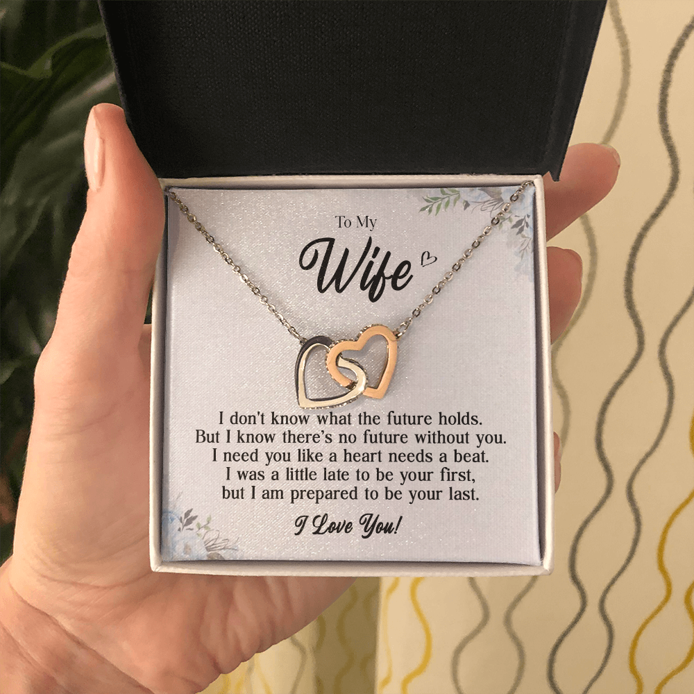 To My Wife 4 Mom daughter 2 trai tim necklace