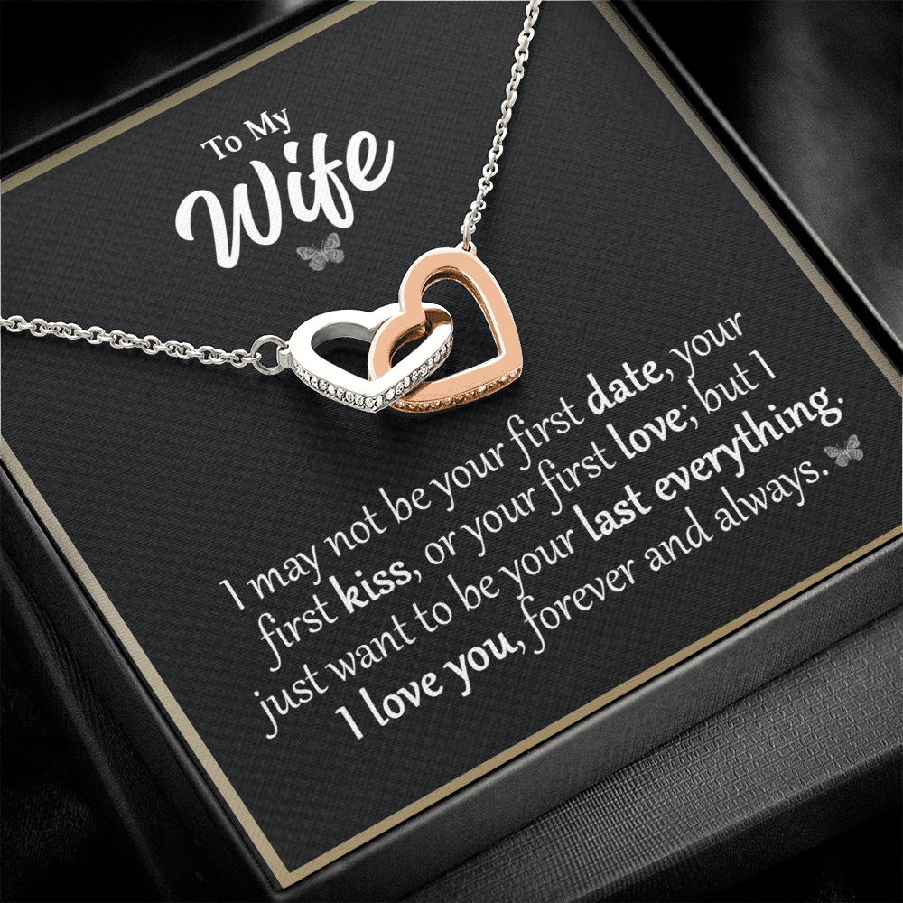 To My wife 3 Mom daughter 2 trai tim necklace