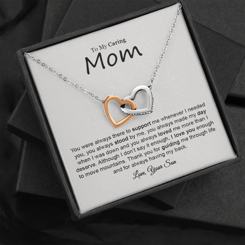 10 Mom daughter 2 trai tim necklace