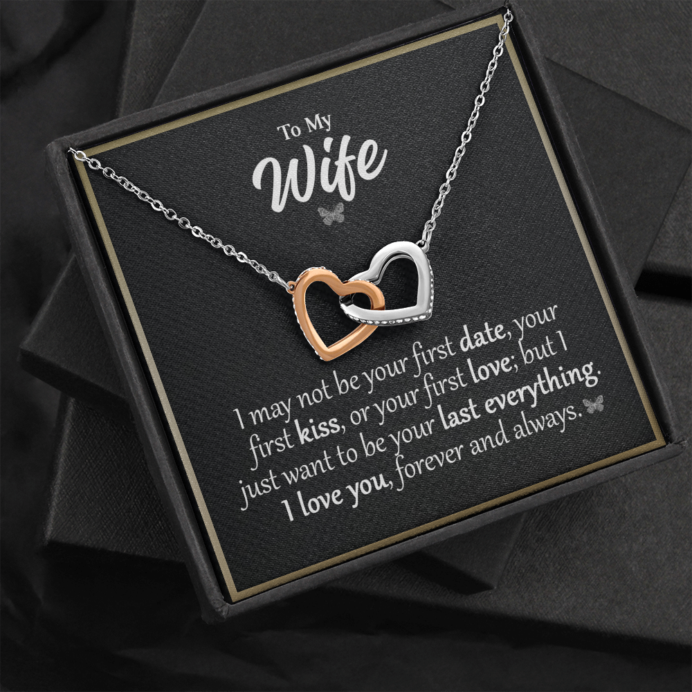 To My wife 3 Mom daughter 2 trai tim necklace
