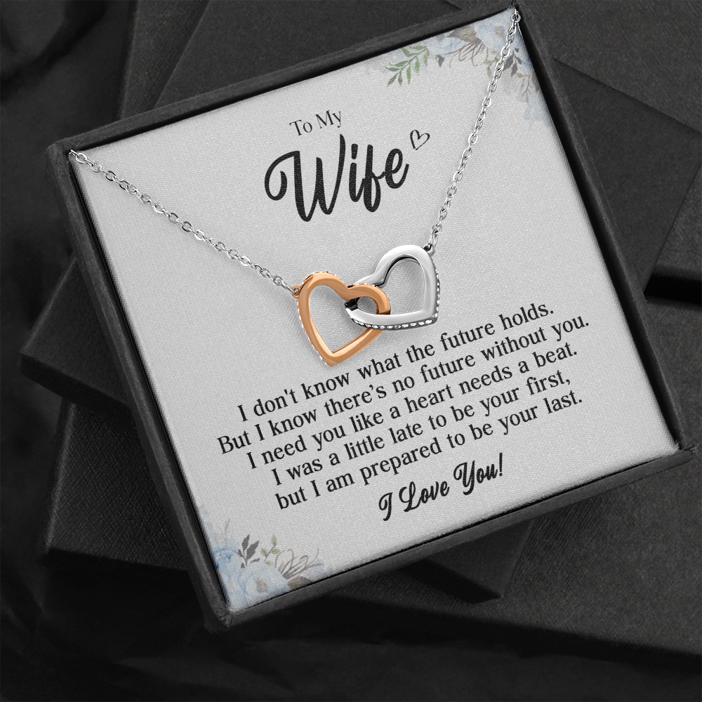 To My Wife 4 Mom daughter 2 trai tim necklace