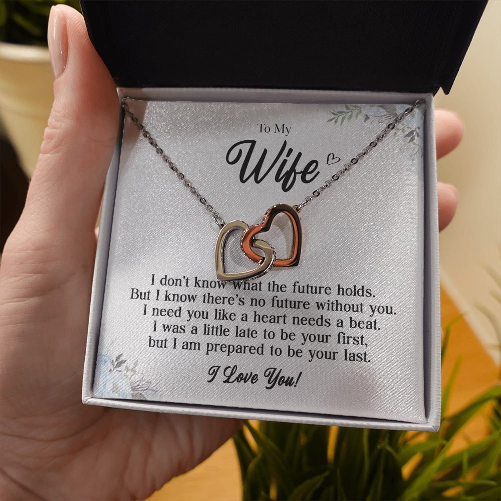 To My Wife 4 Mom daughter 2 trai tim necklace