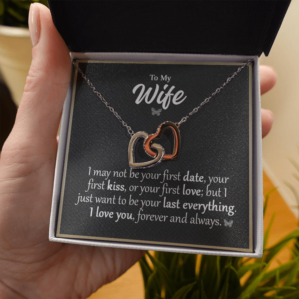 To My wife 3 Mom daughter 2 trai tim necklace
