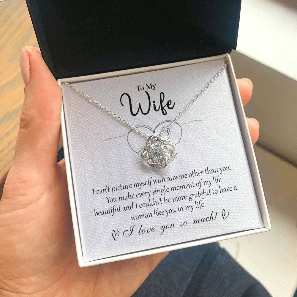 To My Wife 5 Love Knot Necklaces With Box Card 001