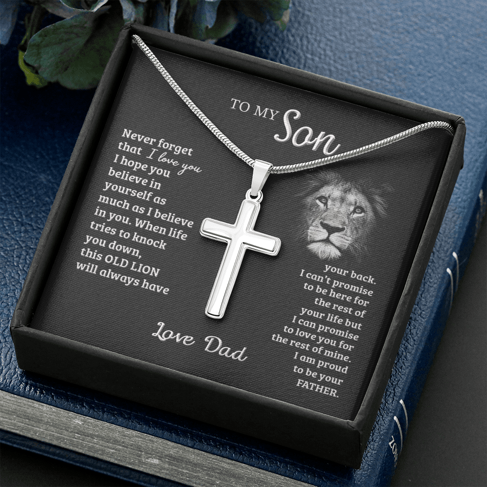 thanhsonlion-03 thanhsonlion-04 Personalized To My Son Gifts From Dad, To My Son, Lion Necklace for Son, Jewelry Son, Customized Father Son Gifts Love On Birthday Christmas, Anniversary Congratulations Grad, Senior Gift