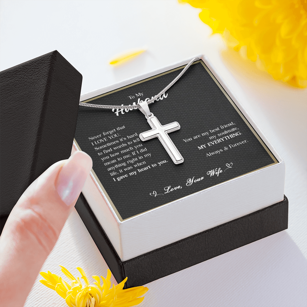 To My Husband Stainless Cross
