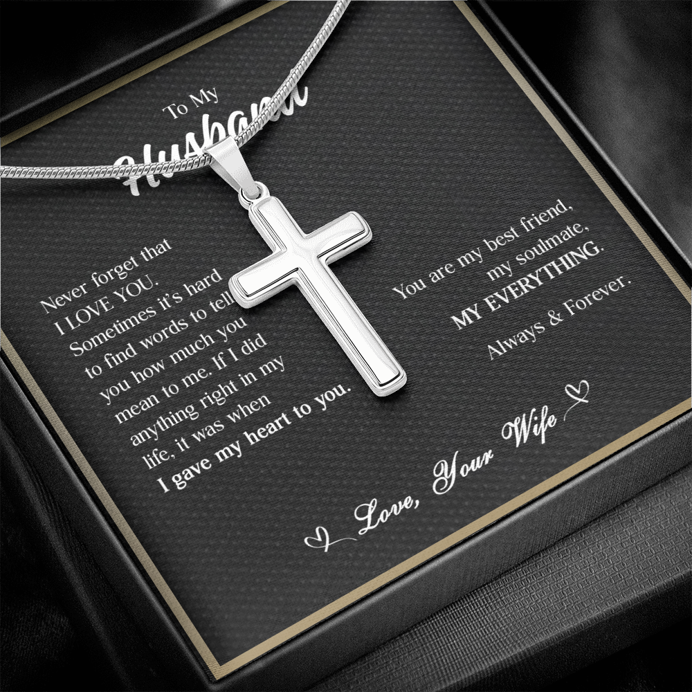 To My Husband Stainless Cross