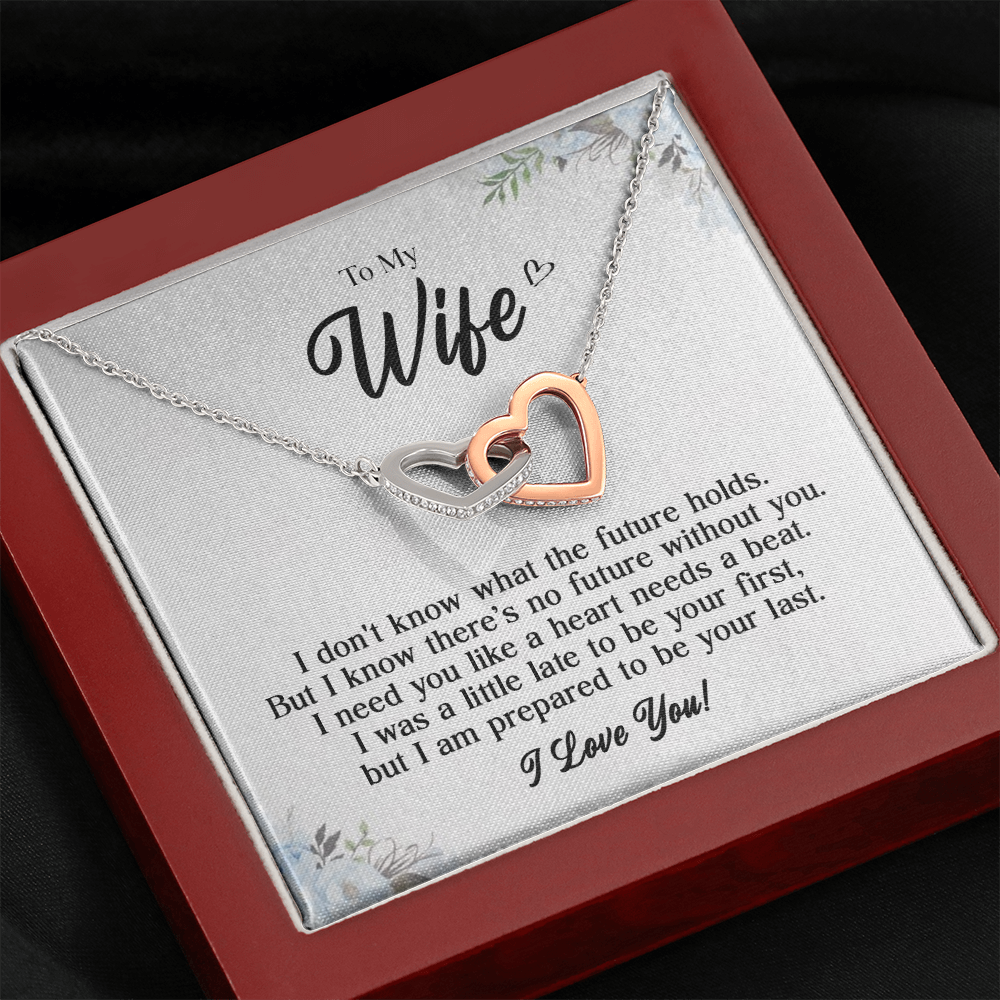 To My Wife 4 Mom daughter 2 trai tim necklace