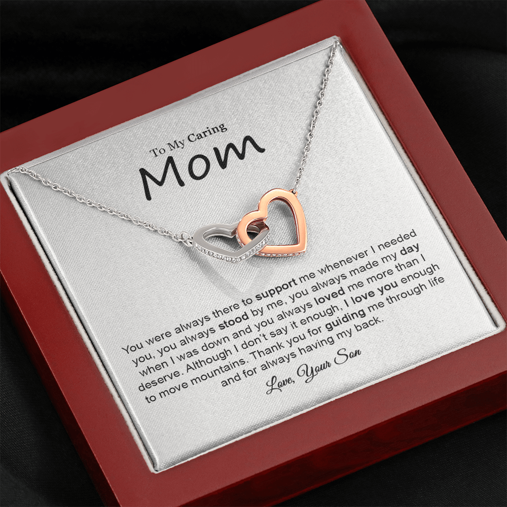 10 Mom daughter 2 trai tim necklace