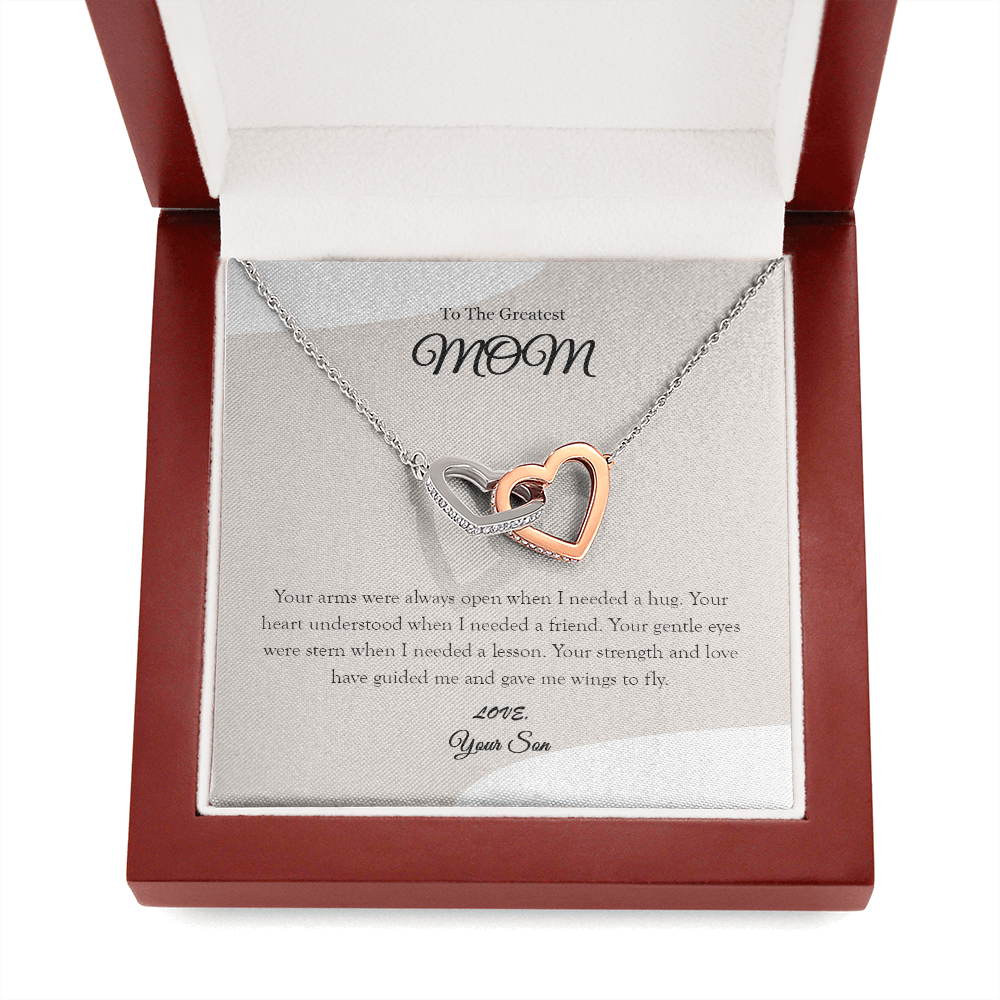 9 Mom daughter 2 trai tim necklace