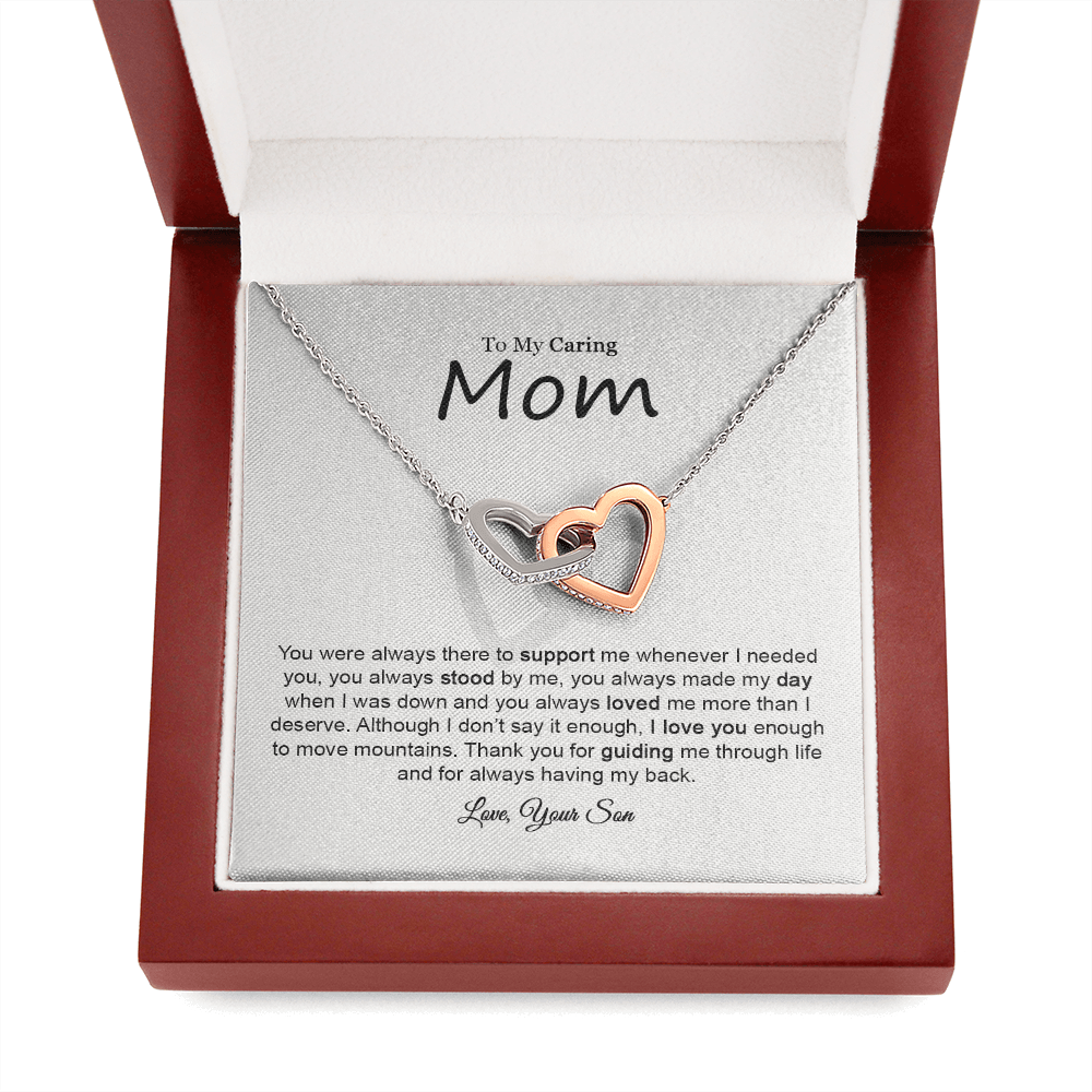 10 Mom daughter 2 trai tim necklace