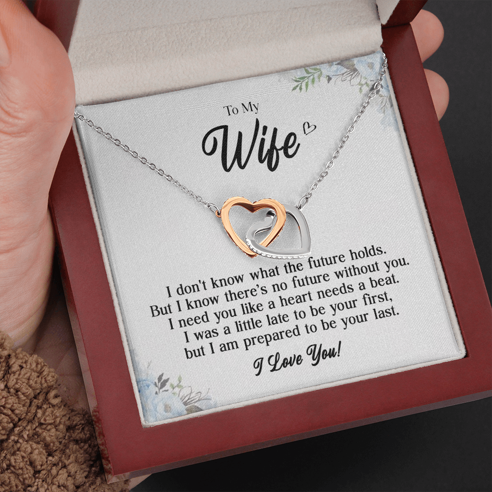 To My Wife 4 Mom daughter 2 trai tim necklace
