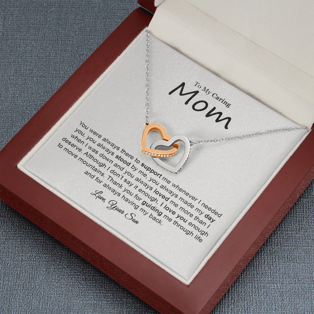 10 Mom daughter 2 trai tim necklace