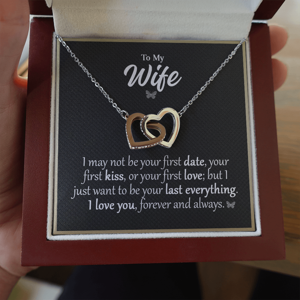 To My wife 3 Mom daughter 2 trai tim necklace