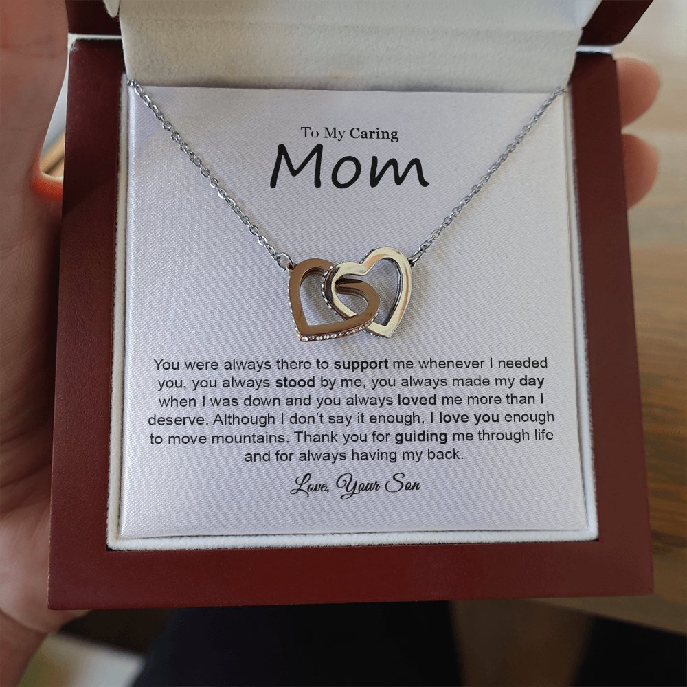 10 Mom daughter 2 trai tim necklace