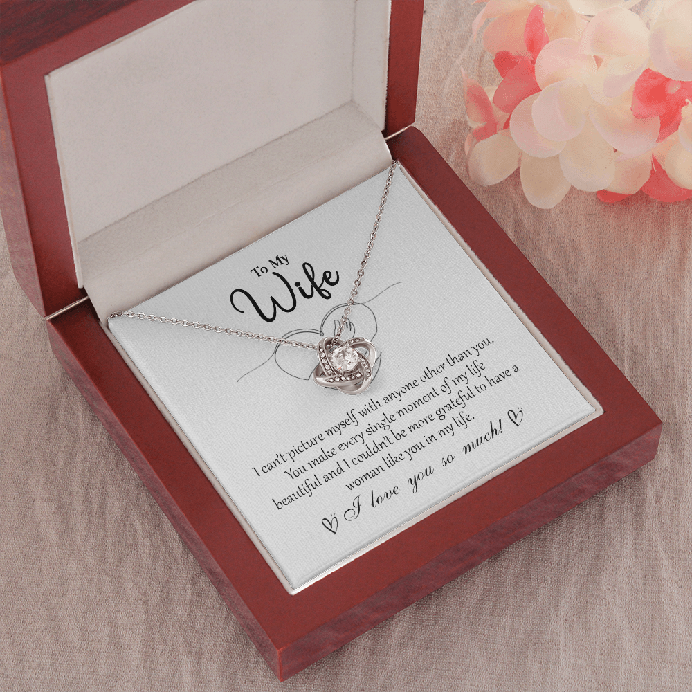 To My Wife 5 Love Knot Necklaces With Box Card 001