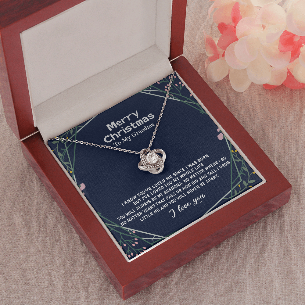 grandma-04 Love Knot Necklaces With Box Card 001