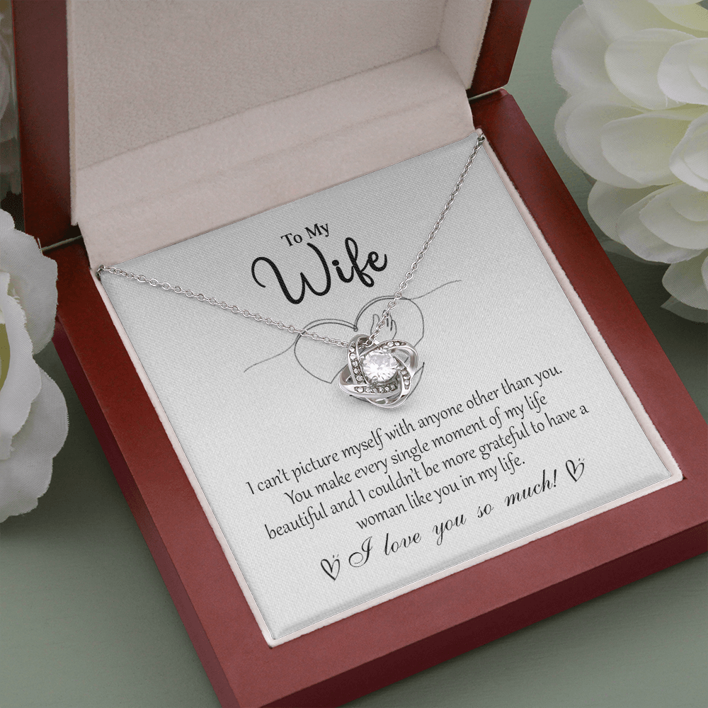 To My Wife 5 Love Knot Necklaces With Box Card 001