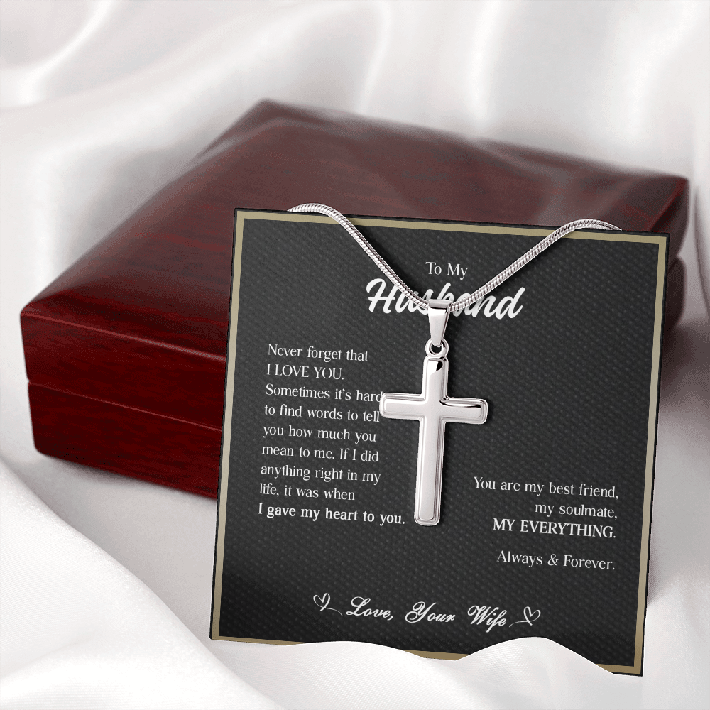To My Husband Stainless Cross