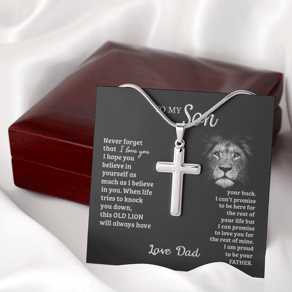 thanhsonlion-03 thanhsonlion-04 Personalized To My Son Gifts From Dad, To My Son, Lion Necklace for Son, Jewelry Son, Customized Father Son Gifts Love On Birthday Christmas, Anniversary Congratulations Grad, Senior Gift