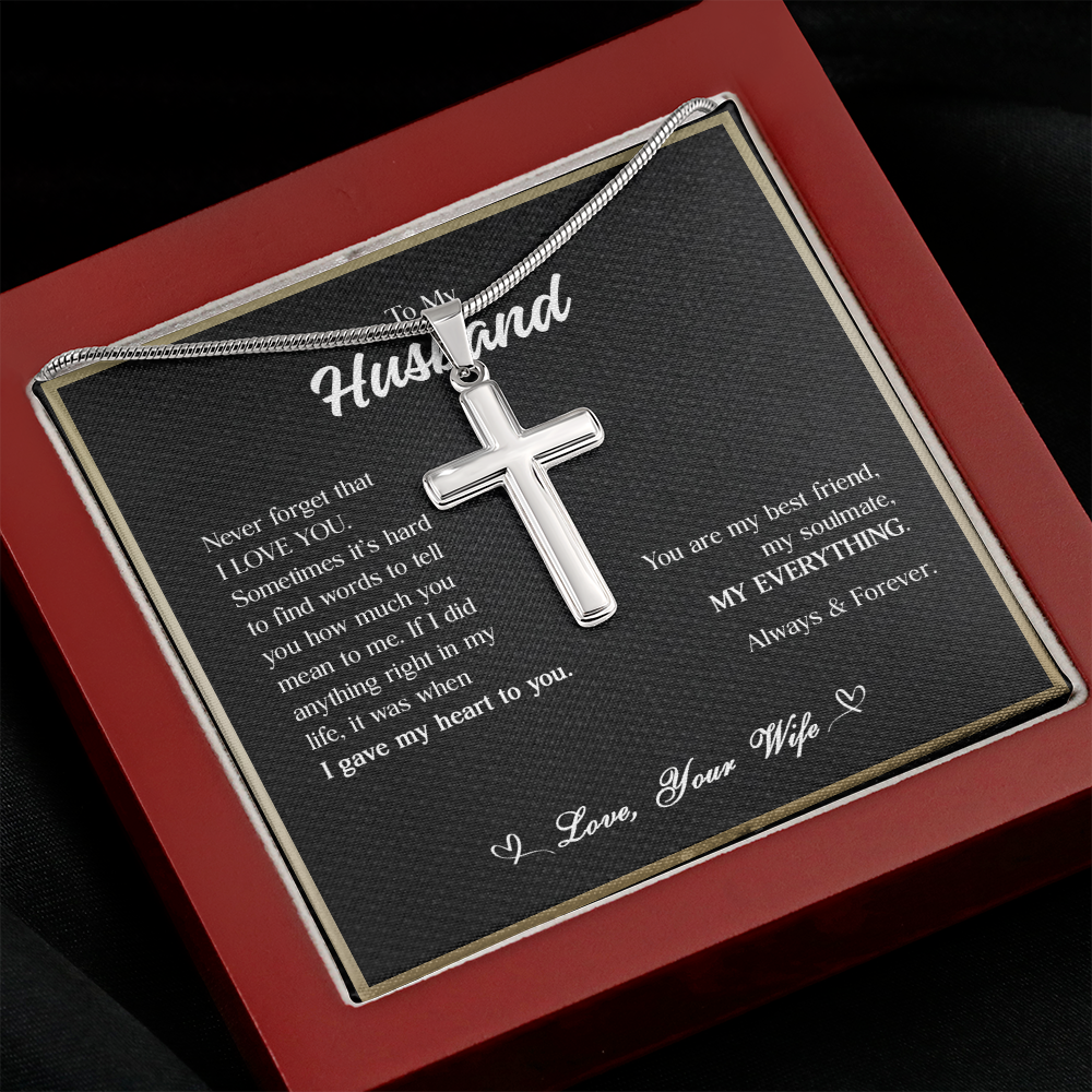 To My Husband Stainless Cross