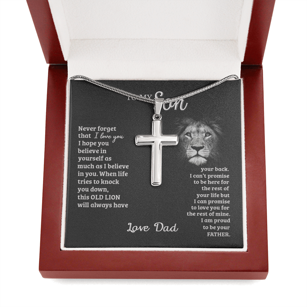 thanhsonlion-03 thanhsonlion-04 Personalized To My Son Gifts From Dad, To My Son, Lion Necklace for Son, Jewelry Son, Customized Father Son Gifts Love On Birthday Christmas, Anniversary Congratulations Grad, Senior Gift