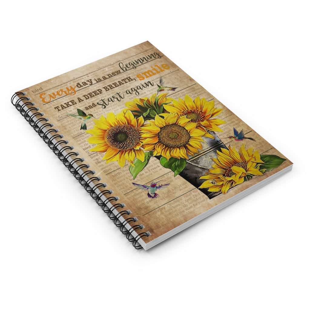 Spiral Notebook - Ruled Line Dictionary Hummingbird New Beginning Inspirational Ideas Premium Gift Family Awesome On Birthday Motivational gift Family