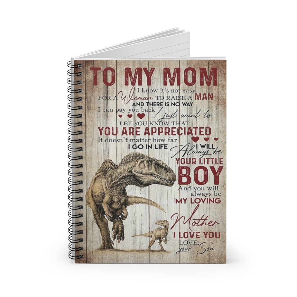 Spiral Notebook TO MY MOM FROM SON DINOSAURS-gigapixel