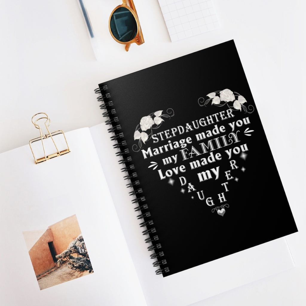 Spiral Notebook The Most Meaningful Gifts Personalized to My Stepdaughter Gifts from Step Mom Dad Love Daughter On Birthday, Christmas Ruled Line