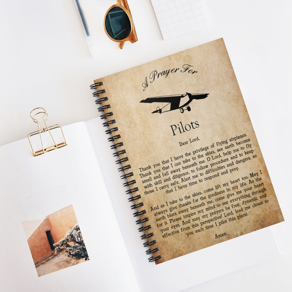 Spiral Notebook Anna Gifts Meaningful Quote Pilots Prayer Personalized Gift Stationery Gift Personalized Notebook