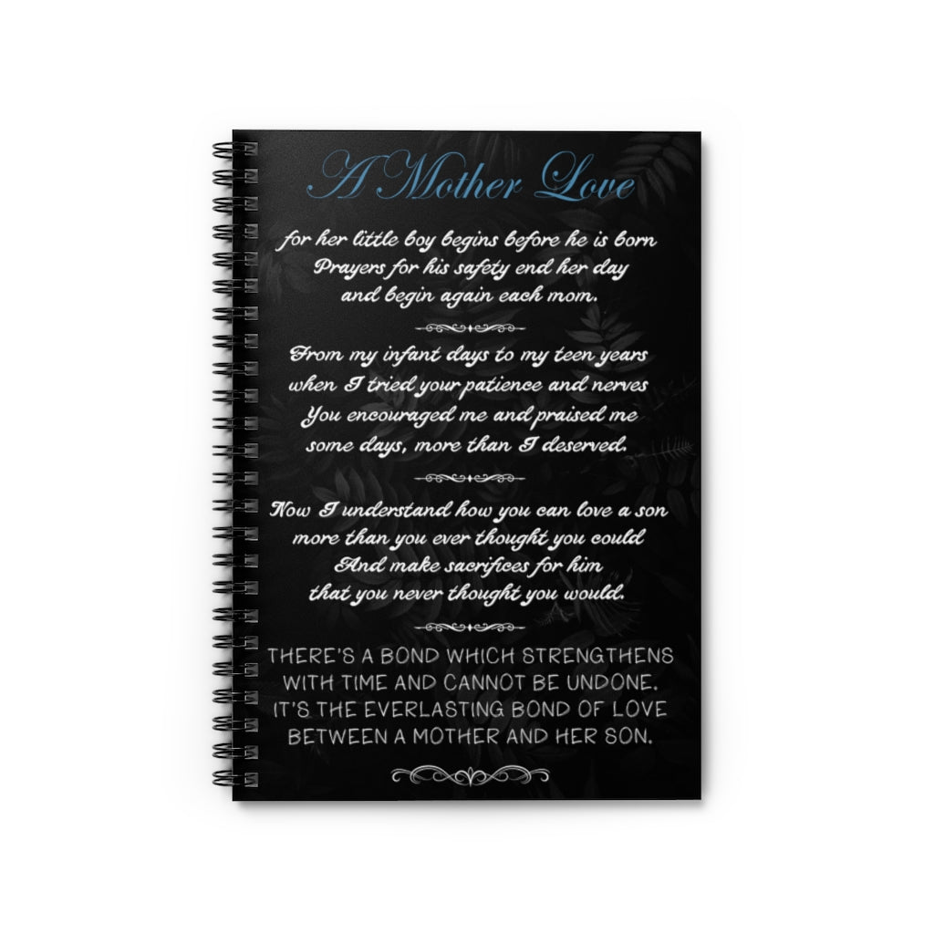 Spiral Notebook A Mother love for her little boy begins before he is born Mother Day Gift Ideas Personalised Notebook