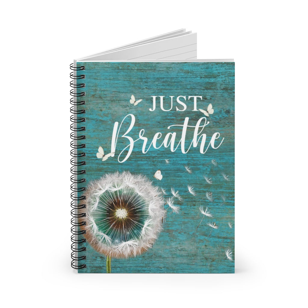Spiral Notebook - Ruled Line Just Breathe Personalized Notebook Mum Gift New Parents Gift Ideas Baby Journal Meaningful Quote Inspirational Ideas