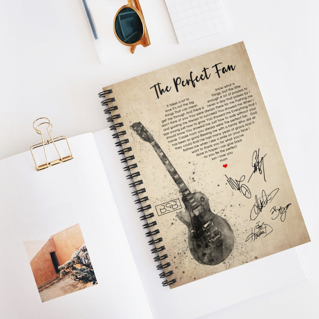 Spiral Notebook - Ruled Line Birthday Gifts Decorative Wall Murals Lifestyle Backstreet Boys The Perfect Fan It Takes A Lot to Know What is Love Family Friend Gift Unisex