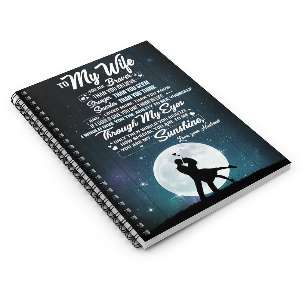 Spiral Notebook TO MY WIFE YOU ARE MY SUNSHINE - PRINT POSTER WALL ART HOME DECOR-gigapixel