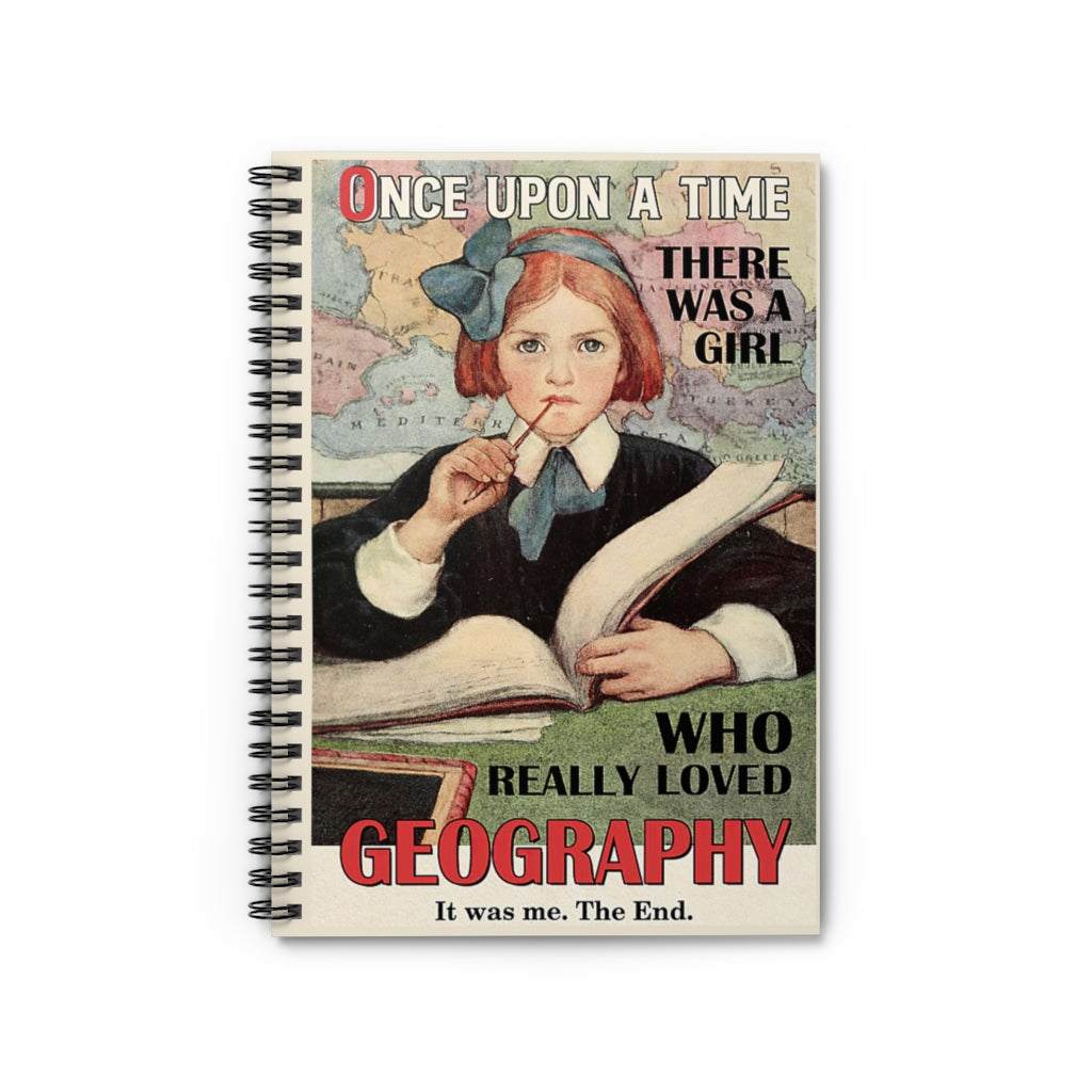 Spiral Notebook - Ruled Line Geography Once Upon A Time Vertical Poster New Parents Gift Ideas Gift On Birthday Motivational gift Family
