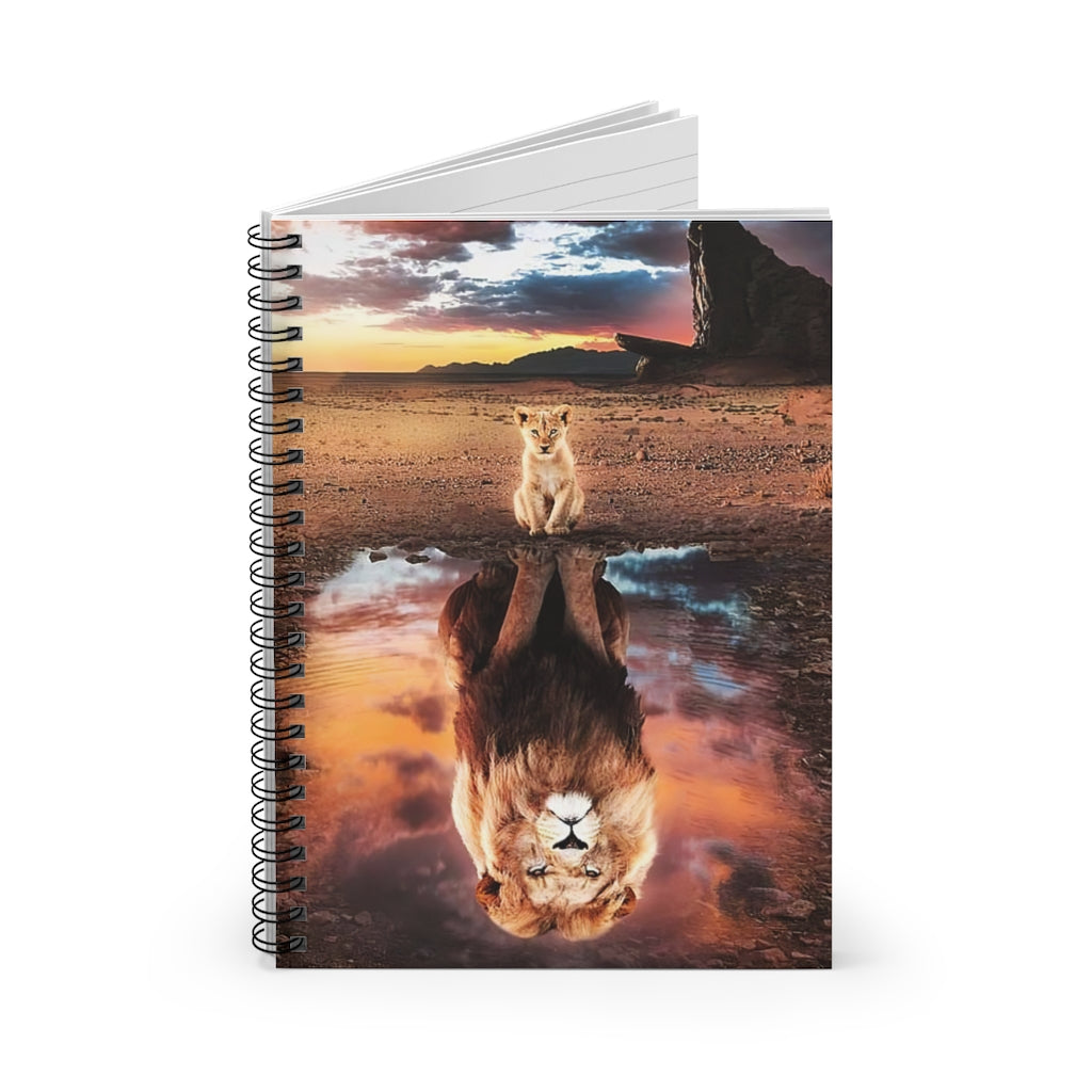 Spiral Notebook SIMBA MUFASA REFLECTION - PRINT POSTER WALL ART HOME DECOR-gigapixel