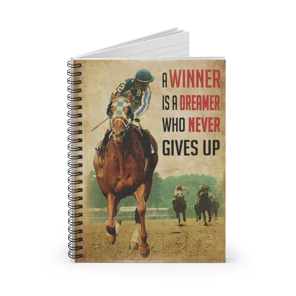 Spiral Notebook A RACING HORSE WINNER PRINT POSTER WALL ART HOME DECOR-gigapixel