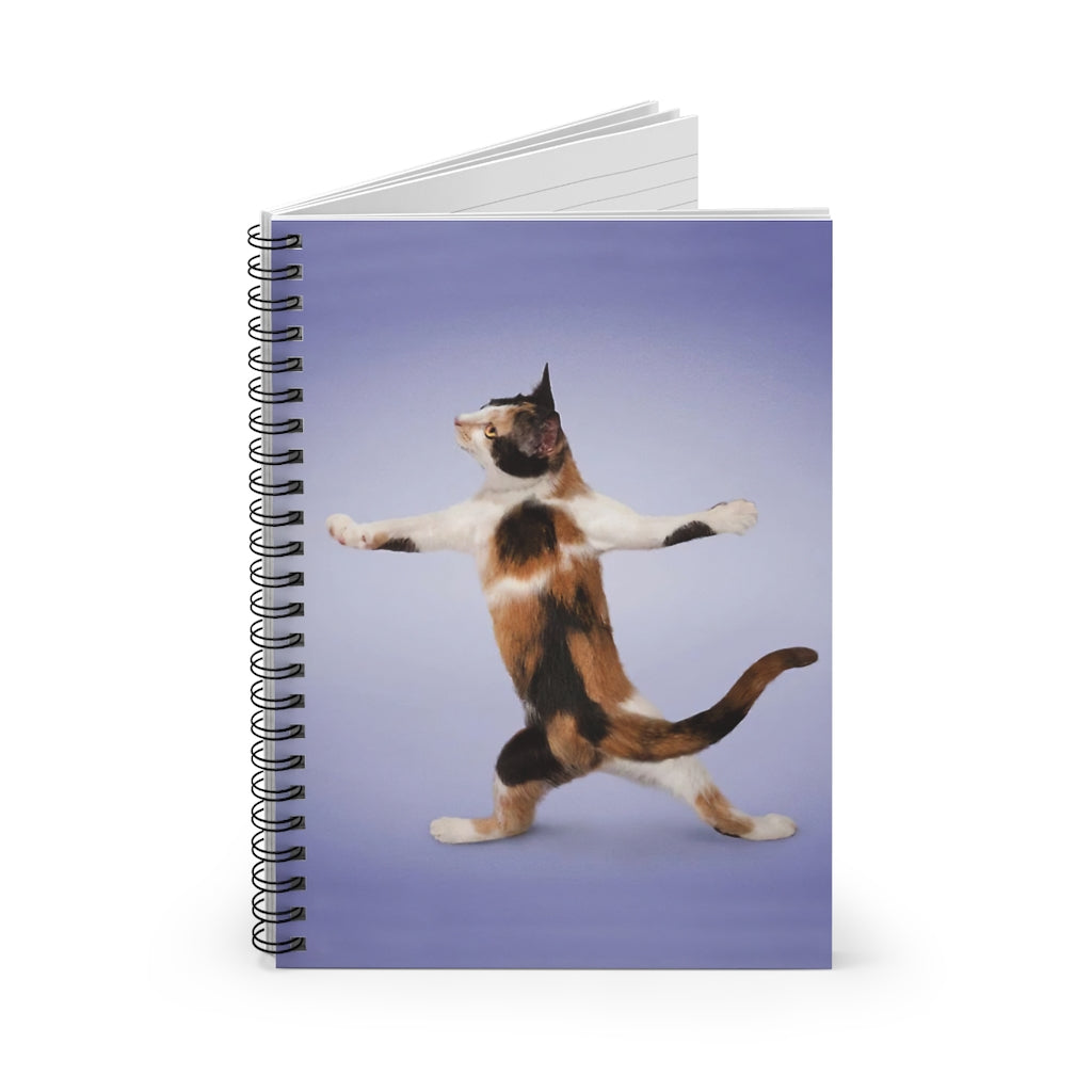 Spiral Notebook Yoga Pose Calico Cat Subject Notebooks Baby Journal Keepsake Spiral Notebook