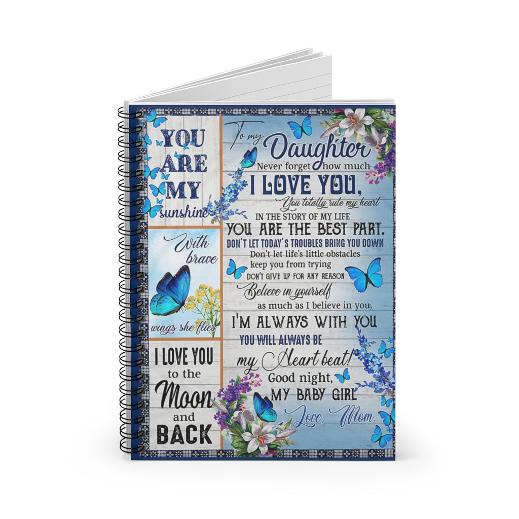 Spiral Notebook BLANKET TO MY DAUGHTER YOU ARE MY SUNSHINE-gigapixel