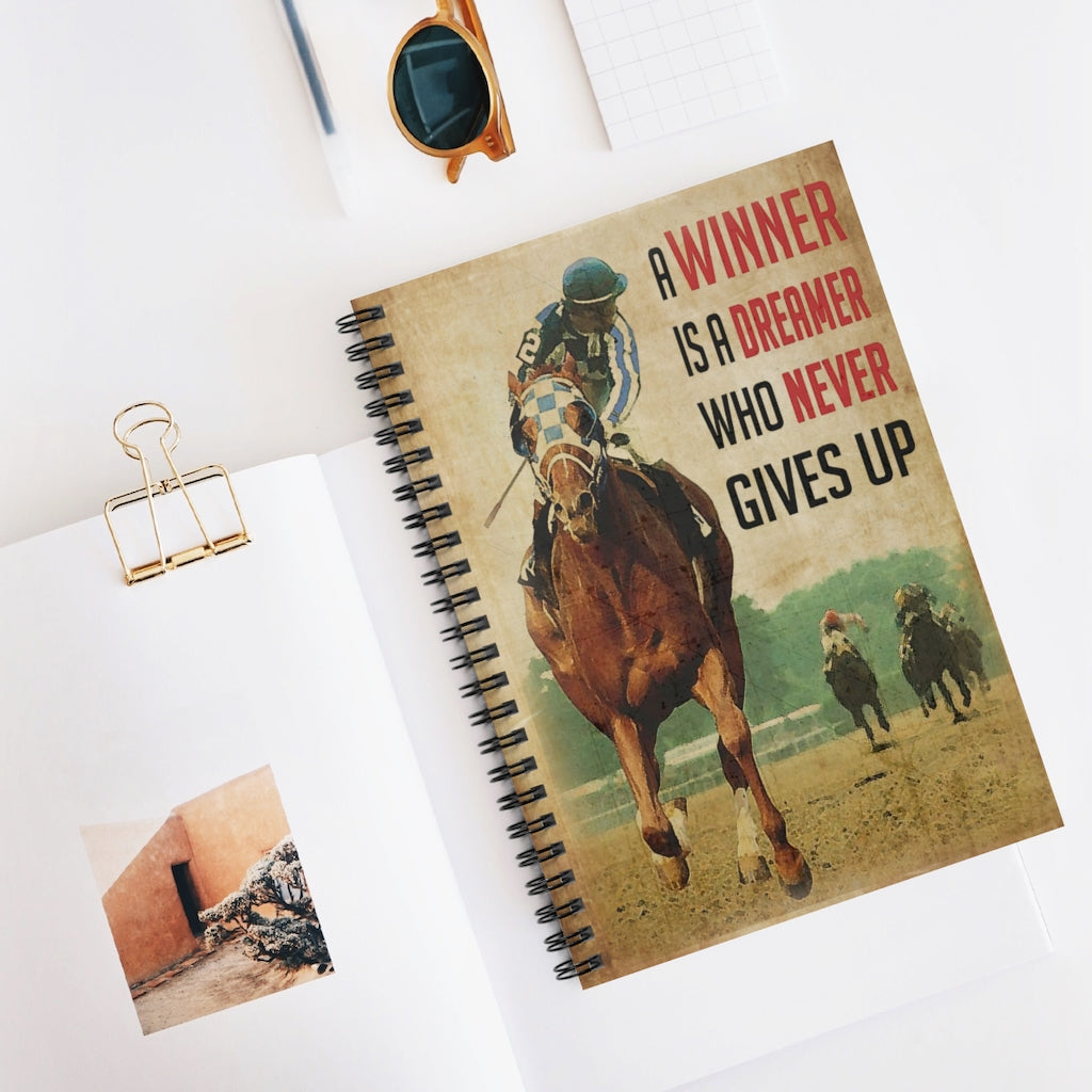 Spiral Notebook A RACING HORSE WINNER PRINT POSTER WALL ART HOME DECOR-gigapixel