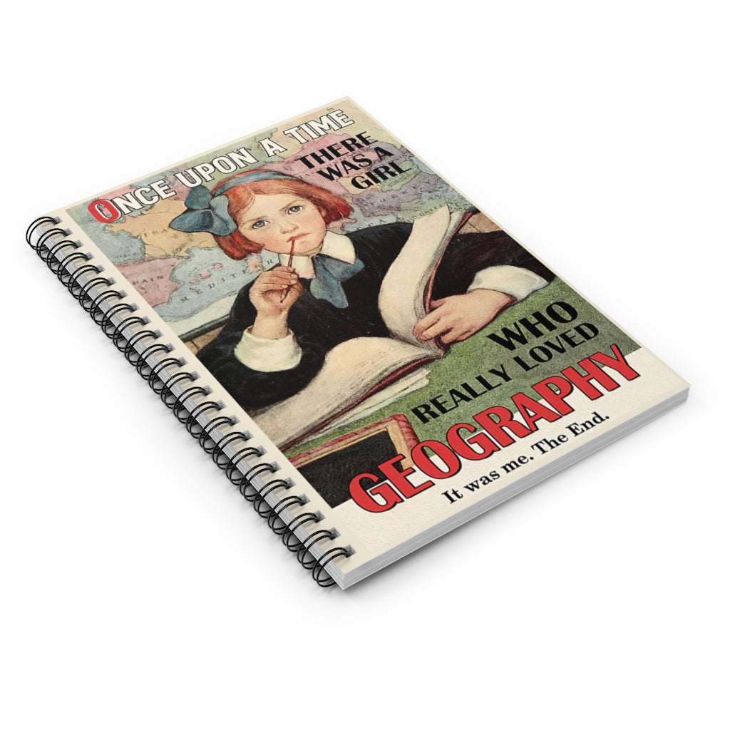 Spiral Notebook - Ruled Line Geography Once Upon A Time Vertical Poster New Parents Gift Ideas Gift On Birthday Motivational gift Family