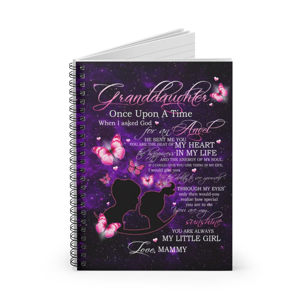 Spiral Notebook Personalized to My Granddaughter Love from Grandma Gifts for Granddaughter Gift Ideas for Loved Ones Ruled Line