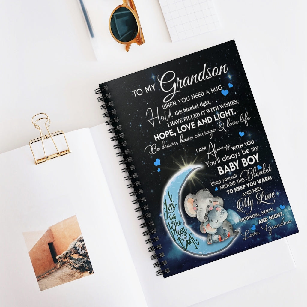 Spiral Notebook TO MY GRANDSON MY BABY BOY FROM GRANDMA-gigapixel