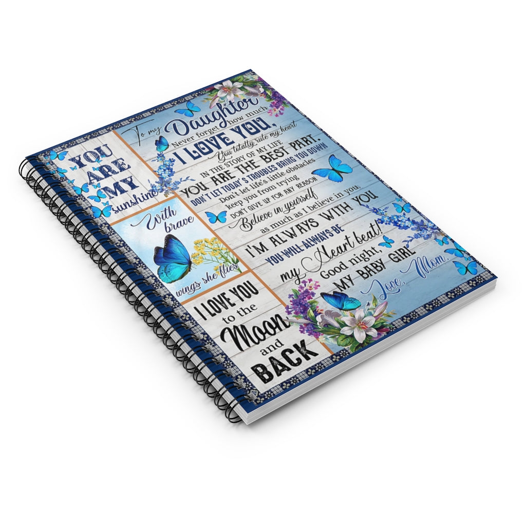 Spiral Notebook BLANKET TO MY DAUGHTER YOU ARE MY SUNSHINE-gigapixel