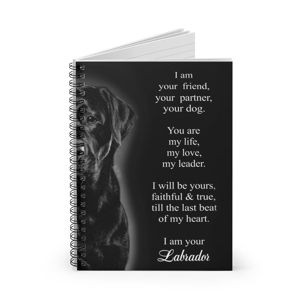 Spiral Notebook Customized to My Son Dog Labrador I Am Your Friend from Dad, Birthday Gift for Man Personalized Gift, Stationery Gift, Personalized Notebook