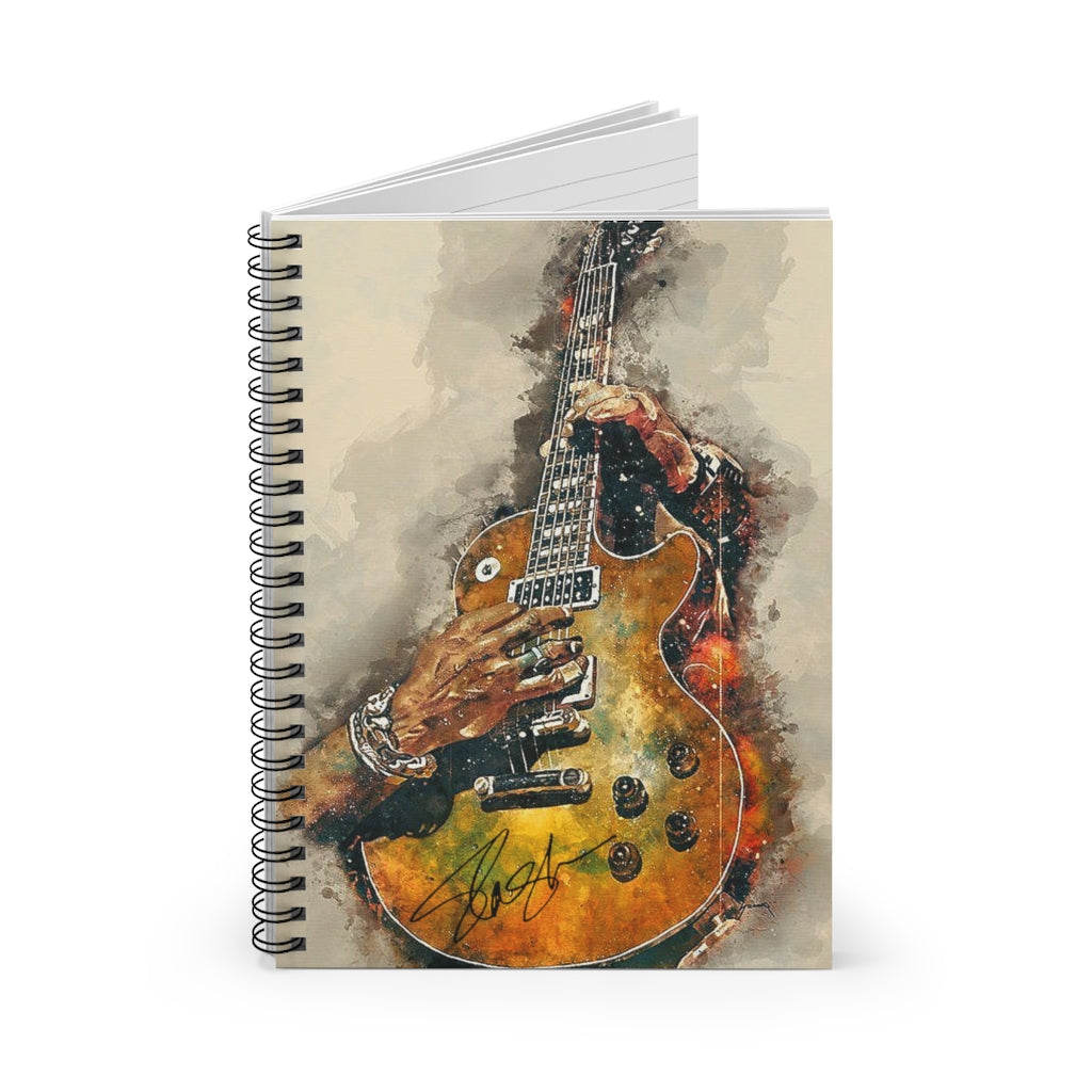 Spiral Notebook Personalized to My Son Slash Signature Guitar November from Dad Rain, Man Woman Girl's Ruled Line