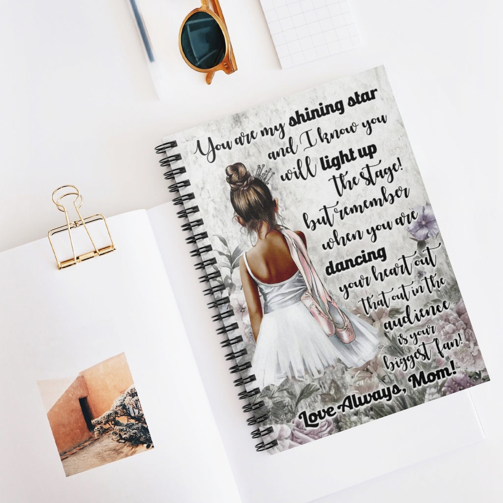 Spiral Notebook Black Girl Ballet Dance You Are My Shining Star Love Always Mom New Parents Gift Ideas Gift On Birthday Basics Wide Ruled