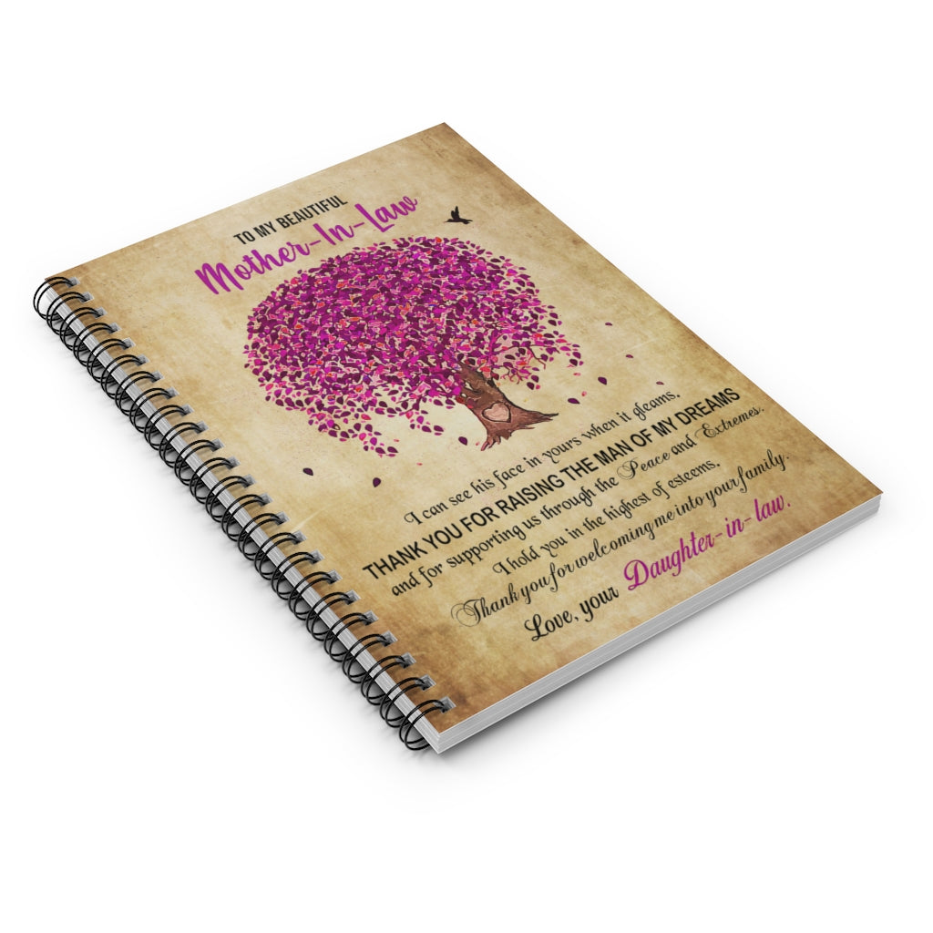 Spiral Notebook TO MY BEAUTIFUL MOTHER-IN-LAW - PRINT POSTER WALL ART HOME DECOR-gigapixel
