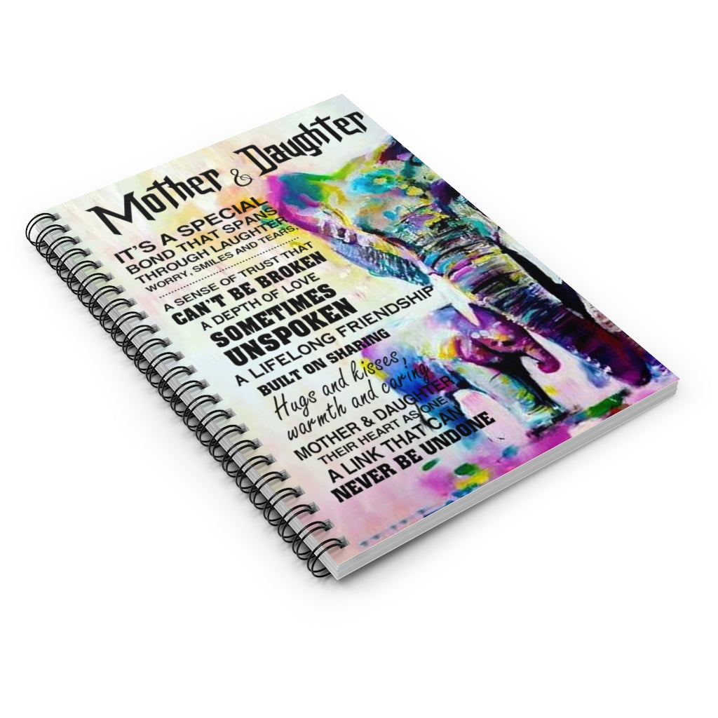 Spiral Notebook - Ruled Line Meaningful Quote Family Mother & Daughter Perfect Happy Birthday Gift Awesome Birthday Perfect Happy Birthday Gift