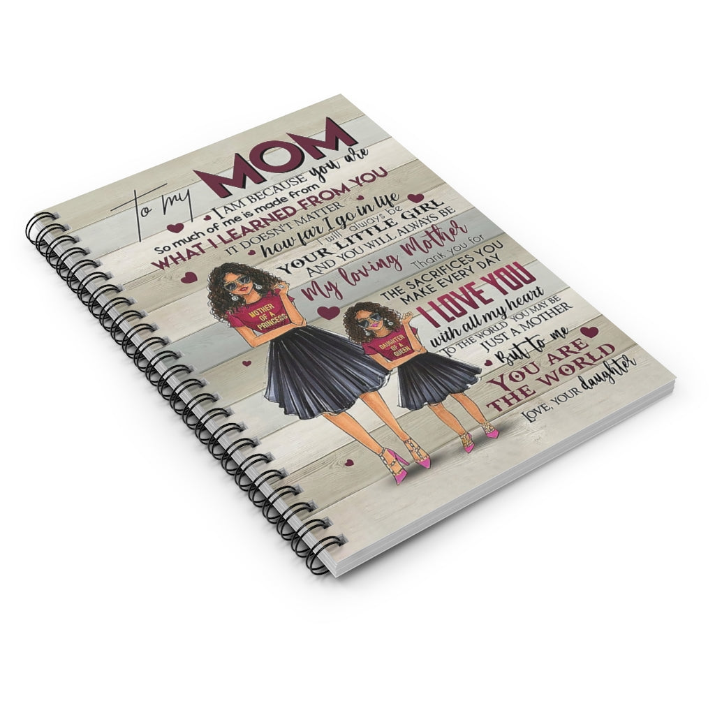 Spiral Notebook TO MY MOM DAUGHTER AND MOM PRINT POSTER WALL ART HOME DECOR BEST MOTHER'S DAY GIFT-gigapixel